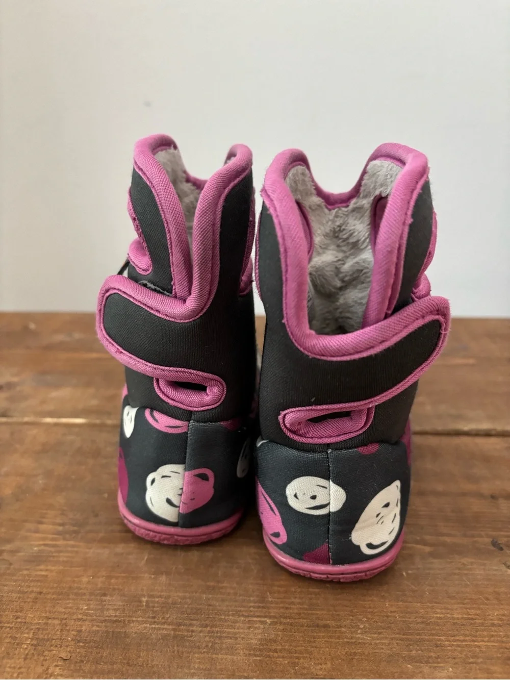 Baby Bogs Kids Infant Winter Snow Boots Pink Polka Dot Toddler Size 8